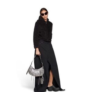 Balenciaga Crystal small le cagole metallic calfskin Authentic 🔥🔥